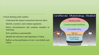 1st module Critical Thinking.pptxgnngfddg | PPTX