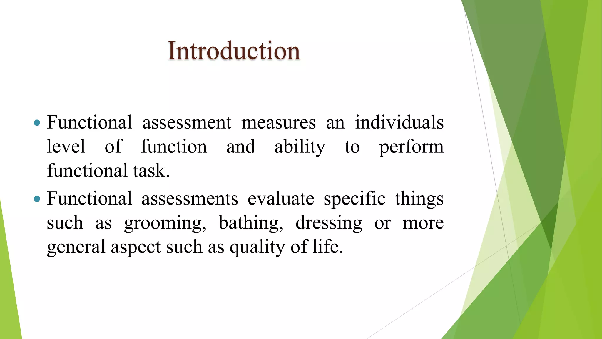 Functional assessment scale pptx