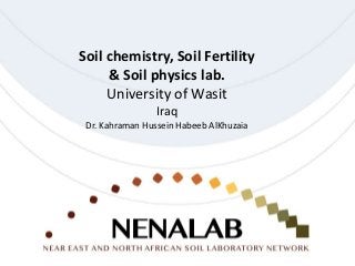 Soil chemistry, Soil Fertility
& Soil physics lab.
University of Wasit
Iraq
Dr. Kahraman Hussein Habeeb AlKhuzaia
 