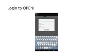 Login to OPENi
 