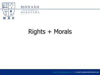 Rights + Morals 
