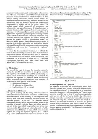 Automatic Identification of Sub Assembly in an Assembly | PDF