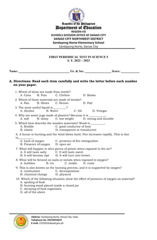 First Periodical Test in Science Five.docx