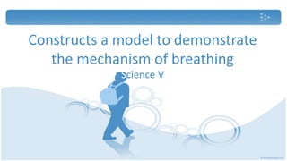 Constructs a model to demonstrate
the mechanism of breathing
Science V
 
