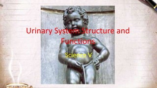 Urinary System Structure and
Functions
Science V
 