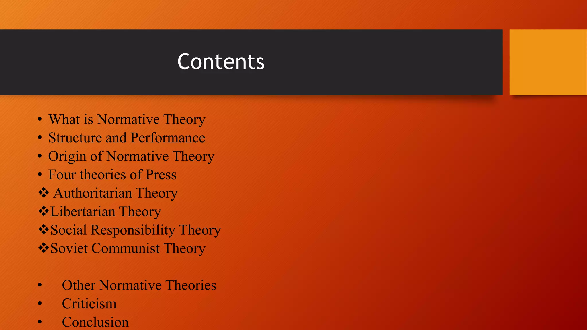 1 st presentation# normative theories of mass communication | PPTX