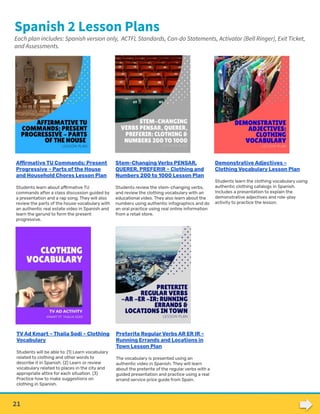 1st Quarter Quarter Spanish Lesson Plans for High School: Class Guide for Spanish Teachers PDF