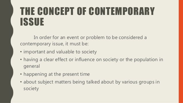 Skills needed in the study of contemporary issues