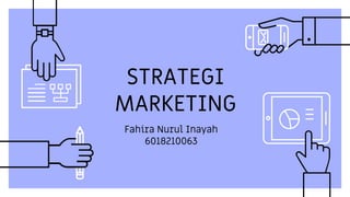 STRATEGI
MARKETING
Fahira Nurul Inayah
6018210063
 
