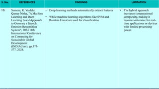 Speech based emotion recognition using artificial intelligence | PPTX