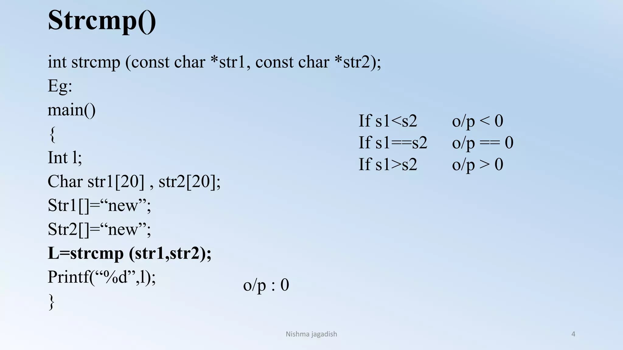 Strings library functions | PPT