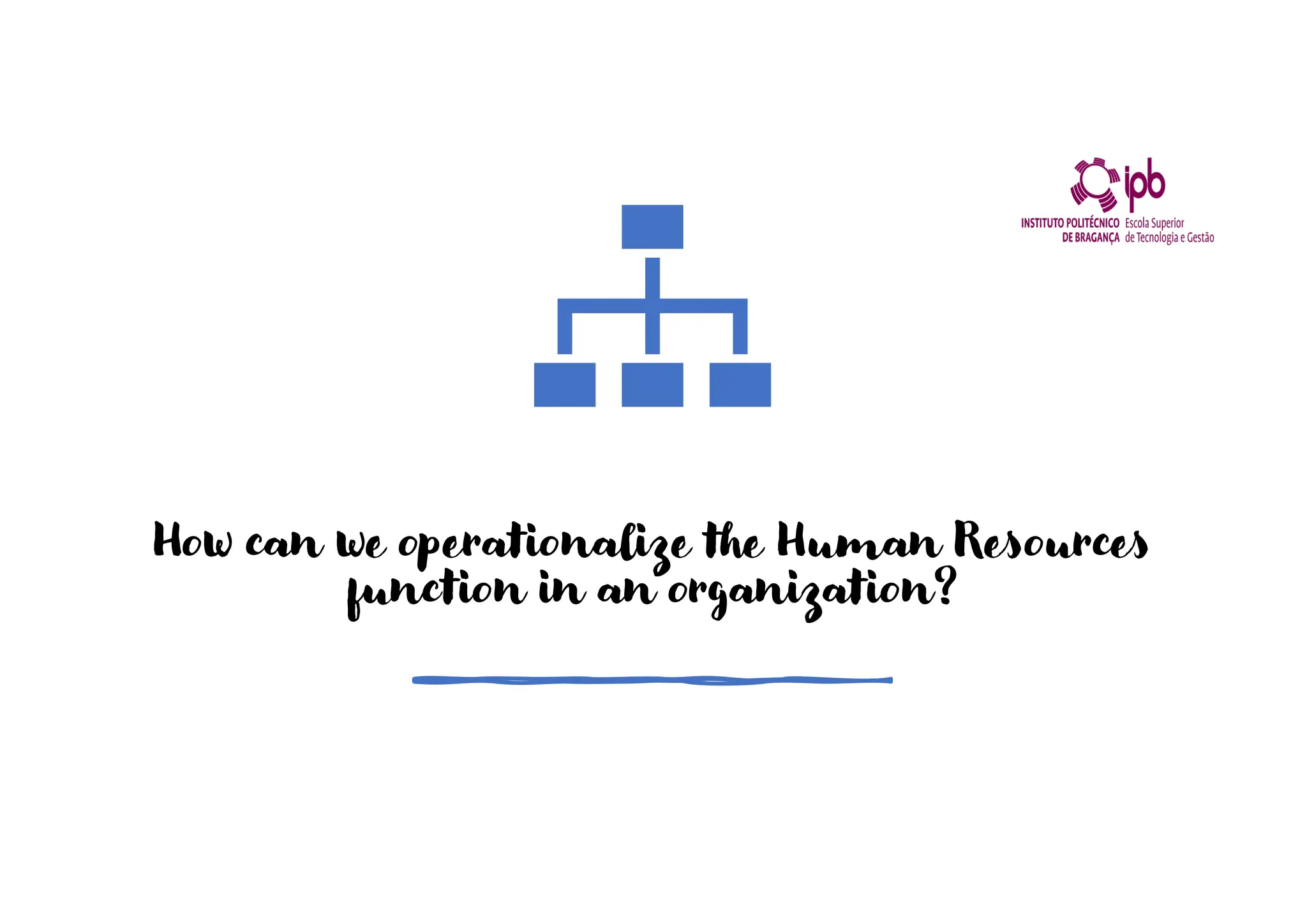 How can we operationalize the Human Resources
function in an organization?
 