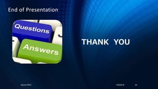 Alumni-IPDC 7/25/2018 24
End of Presentation
THANK YOU
 