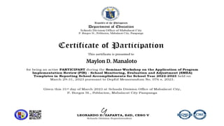 Maylon D. Manaloto
 