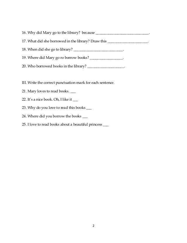 Worksheets English Test Grade 2 k to 12 english grade 2 4th quarter 1st summative test 1 16