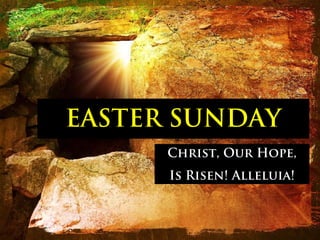 EASTER SUNDAY
      Christ, Our Hope,
      Is Risen! Alleluia!
 