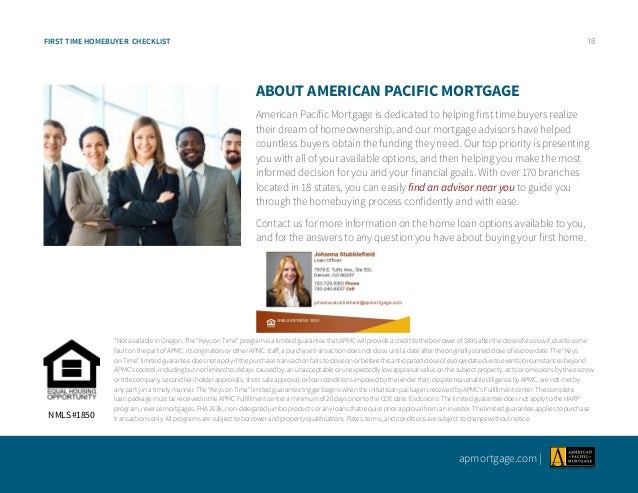 7 18 18FIRST TIME HOMEBUYER CHECKLIST 7 18 18FIRST TIME HOMEBUYER CHECKLIST