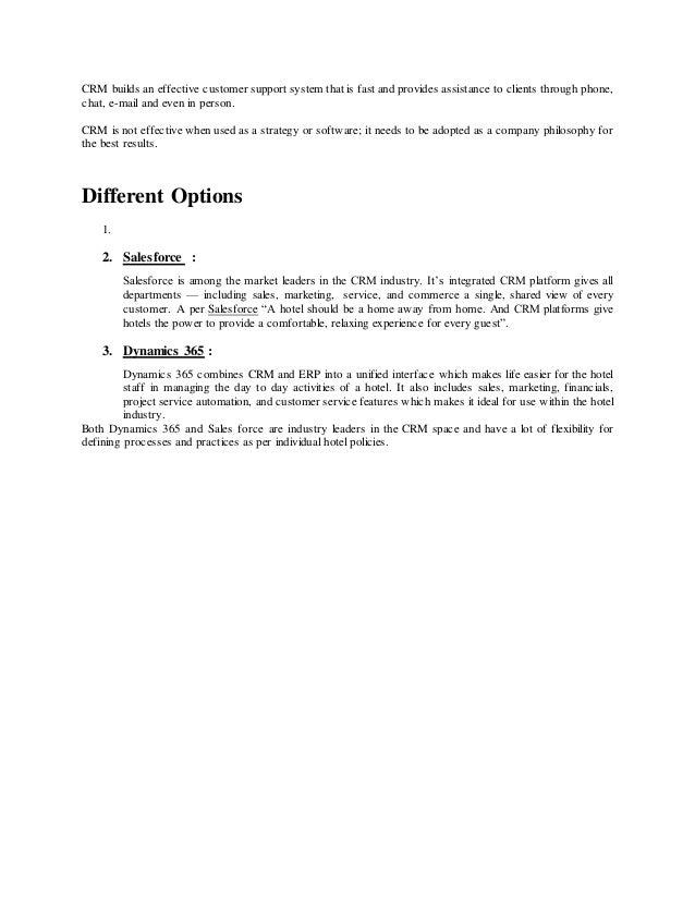 dissertation crm hotel industry
