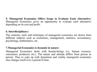 1st unit managerial economics | PPTX
