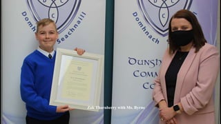 Zak Thornberry with Ms. Byrne
 