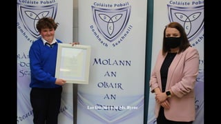 Leo Heather with Ms. Byrne
 
