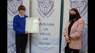 Max Corry with Ms. Byrne
 
