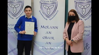 Tristan Smith with Ms. Byrne
 