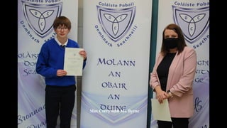 Max Corry with Ms. Byrne
 
