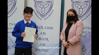 Ben Porter with Ms. Byrne
 