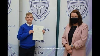 Zak Thornberry with Ms. Byrne
 