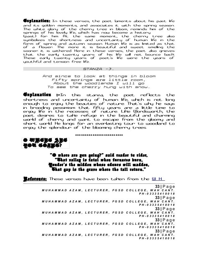 1st Year English Book Notes Hssc I