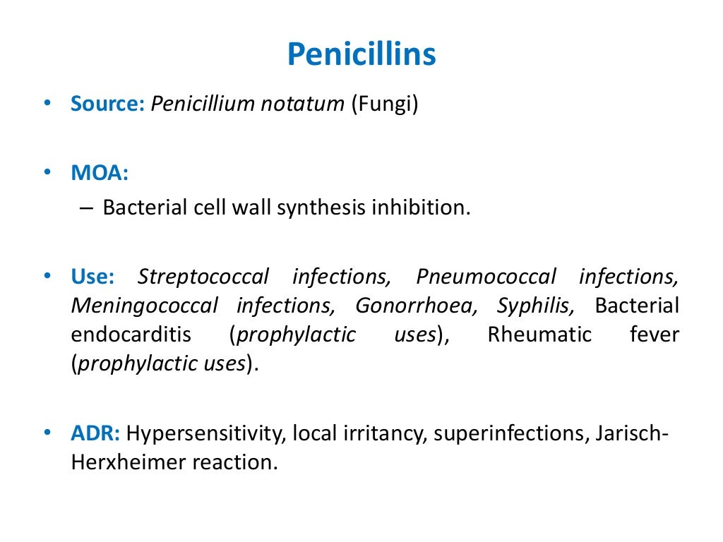 Introduction to sulphonamides, trimethoprim, quinolones, penicillins,…