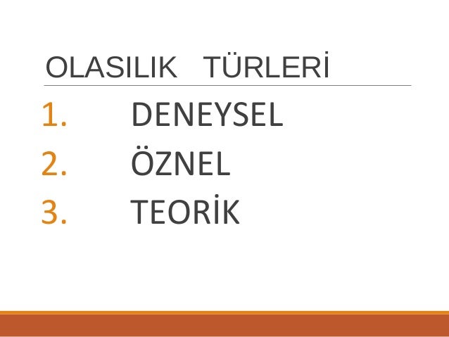matematik 8 sinif olasilik