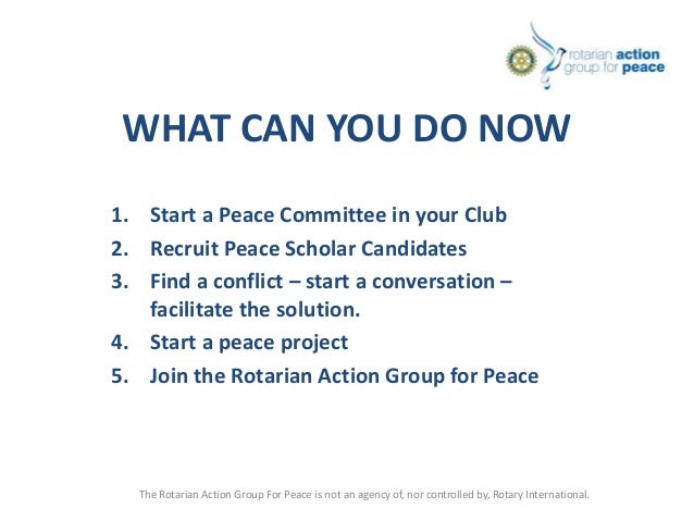 essay about peace through service