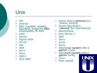 1 systemy operacyjne | PPT