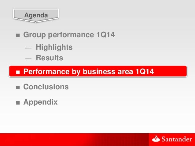 Activity and Results 1T14 Banco Santander - 웹