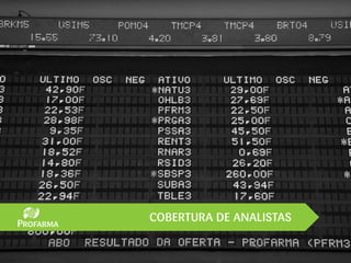 COBERTURA DE ANALISTAS
 