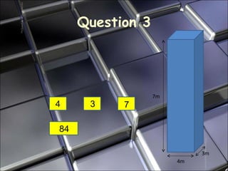 Question 3 4 3 7 84 7m 4m 3m 
