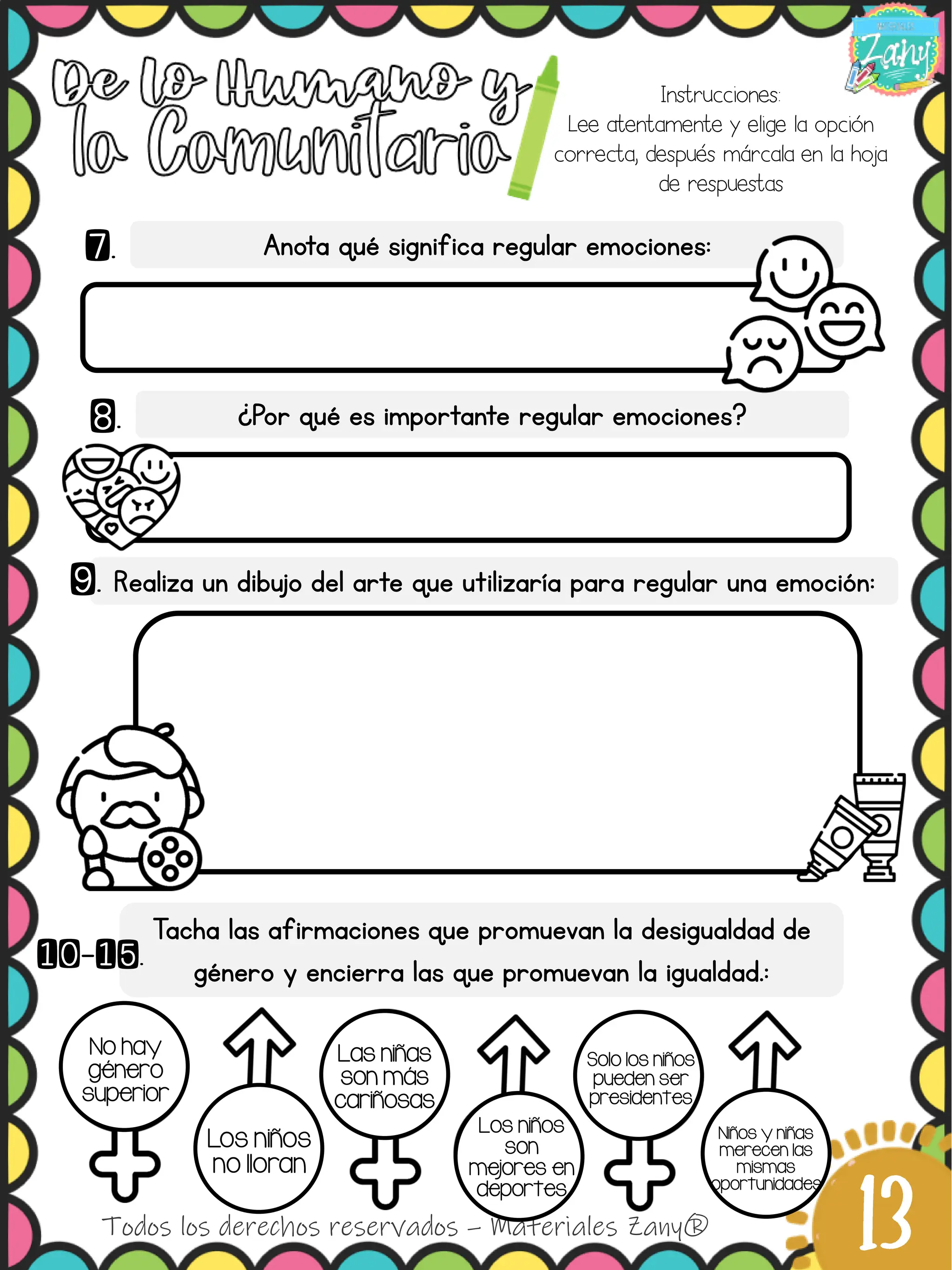 1° T3 Examen Zany de primer grado compl PDF