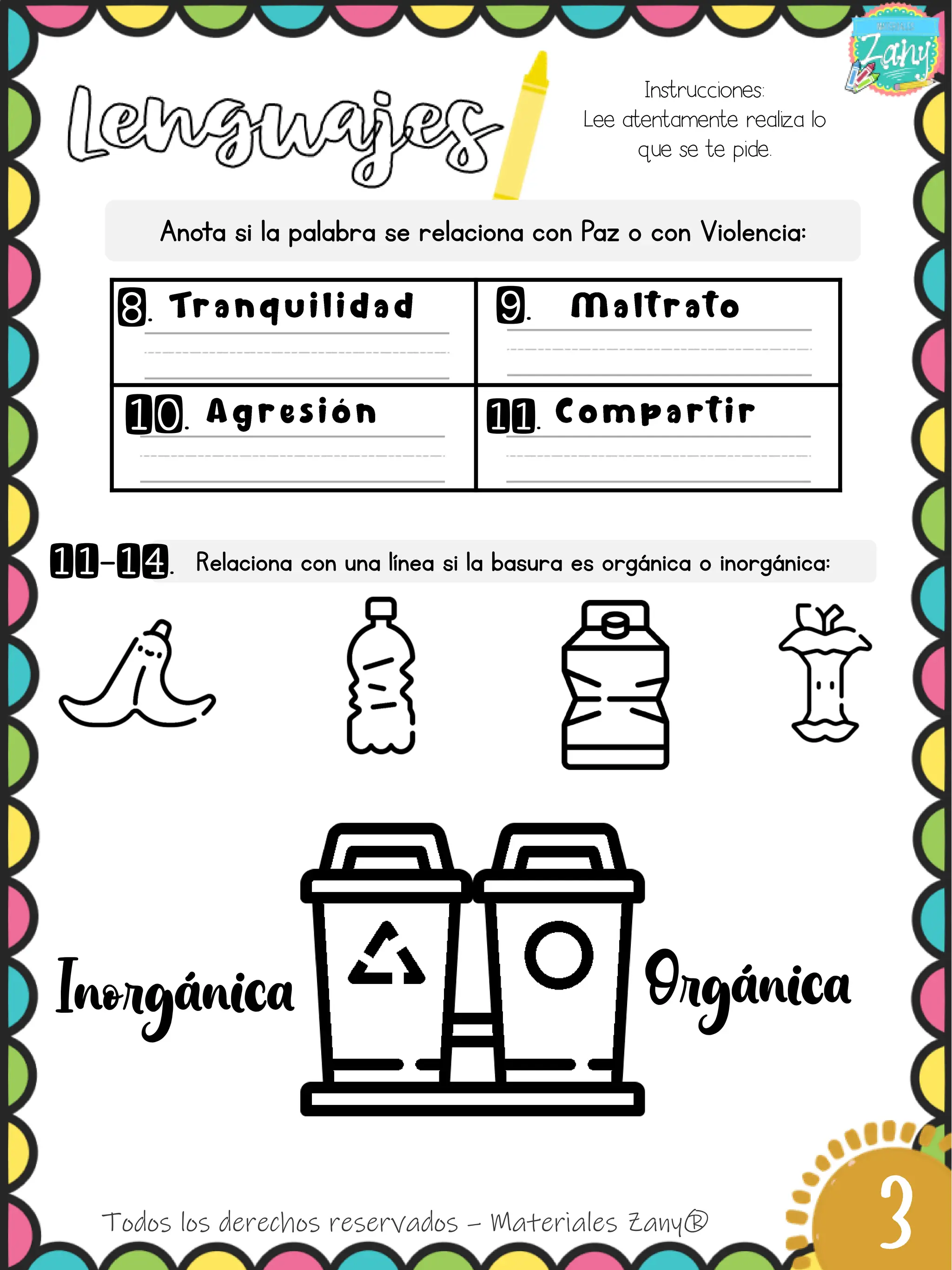 1° T3 Examen Zany de primer grado compl PDF