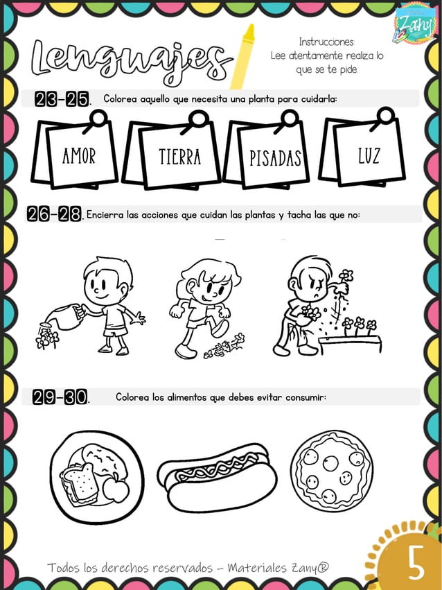 1° T3 Examen Zany de primer grado compl PDF