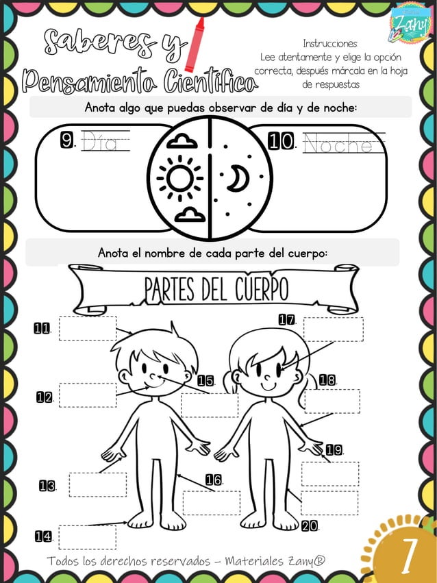 1° T3 Examen Zany de primer grado compl PDF