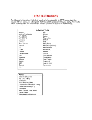 BestCare Laboratory, Client Manual | DOC