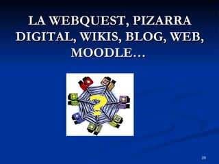 LA WEBQUEST, PIZARRA DIGITAL, WIKIS, BLOG, WEB, MOODLE…   
