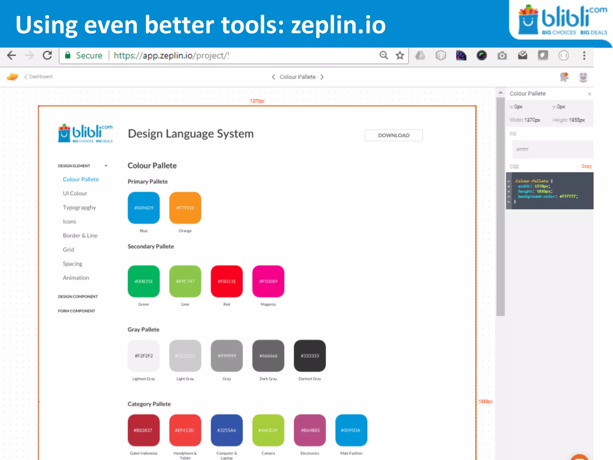 Using even better tools:	zeplin.io
 