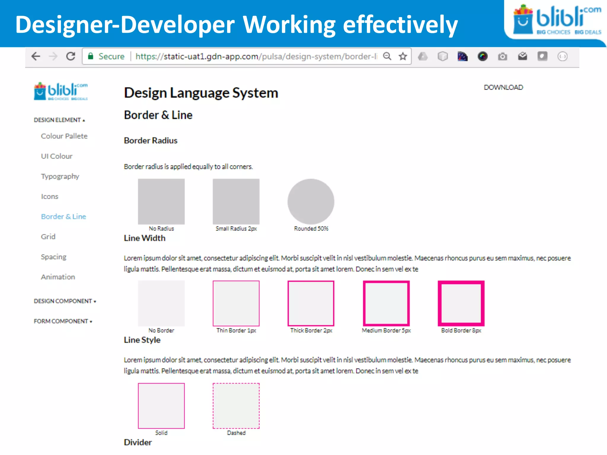 Designer-Developer	Working effectively
 
