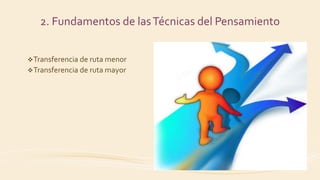 Transferencia de ruta menor
Transferencia de ruta mayor
2. Fundamentos de lasTécnicas del Pensamiento
 