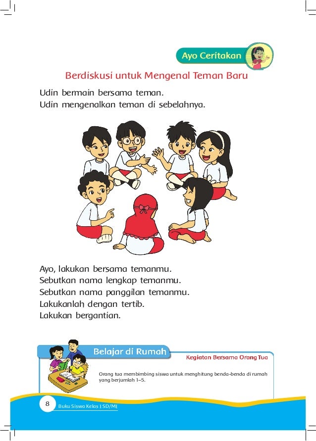 Buku 1 tematik tema 1 Kelas 1