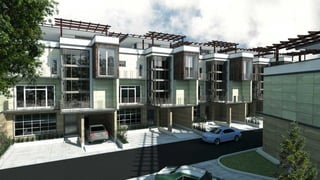 Terrace Building 3d render