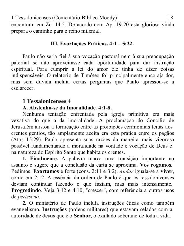 Comentario Biblico 1 Tessalonicenses Moody